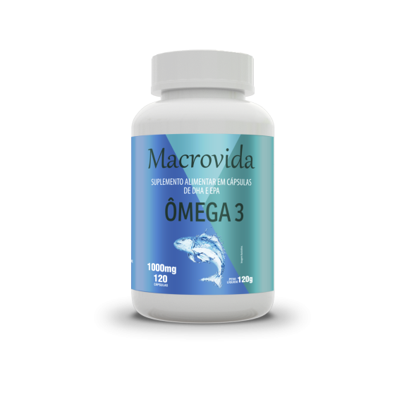 Ômega 3 100 mg Macrovida - 120 Cápsulas