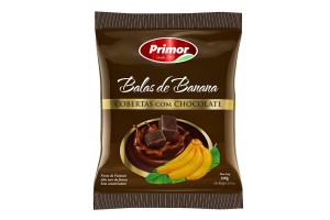 BALAS DE BANANA COM CHOCOLATE 100g - PRIMOR