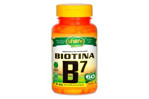 Vitamina B7 Biotina 500mg Unilife - 60 Cápsulas
