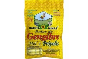 BALAS DE GENGIBRE MEL E PRÓPOLIS - NATUS MINAS