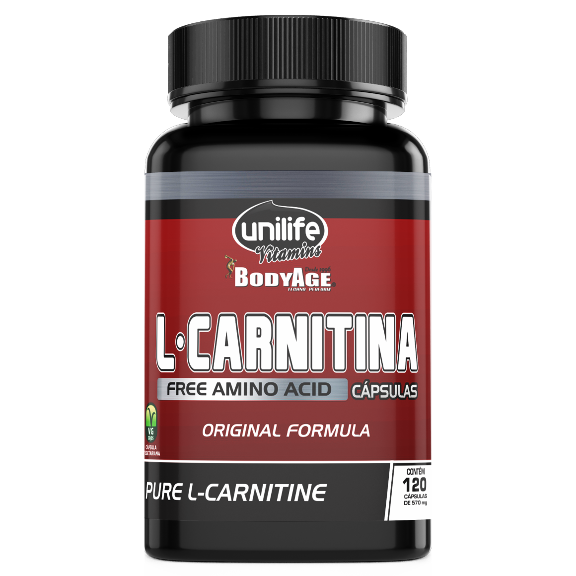 LCARNITINA PURA 570MG 120 CAPS UNILIFE