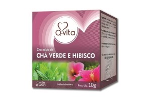 CHÁ VERDE E HIBISCO SACHE - Q-VITA