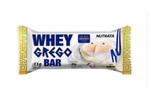 BARRA WHEY GREGO SABOR BEIJINHO - NUTRATA