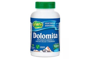 Dolomita - Cálcio e Magnésio 120 Cápsulas - Unilife