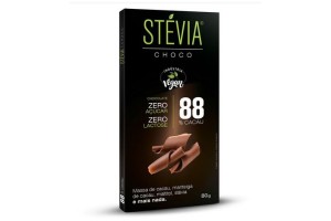 CHOCOLATE AMARGO 88% CACAU COM STÉVIA - STÉVIACHOCO