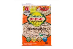 TOARRADAS DE ARROZ INTEGRAL COM QUINOA E LINHAÇA - OKOSHI