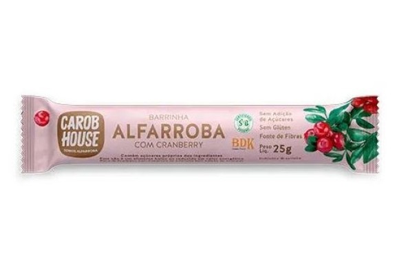BARRA DE ALFARROBA COM CRANBERRY - CAROB HOUSE