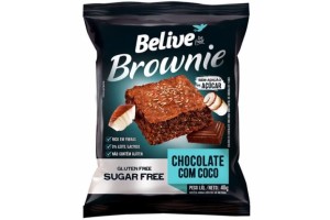 BROWNIE SABOR CHOCOLATE COM COCO -  BELIVE