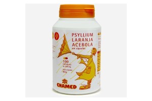 Psyllium, Laranja e Acerola 100 Cápsulas - Chamed